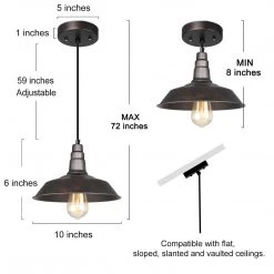Lighting LNC Rust Pendant Lights-Clearance