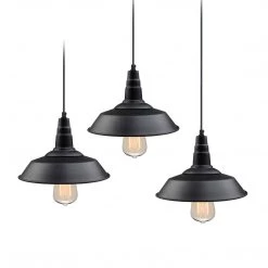 Lighting LNC Black Modern Pendant Light -- 3 Pack-Clearance