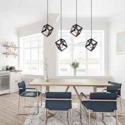 Modern Hot Sale LNC Matt Black Cubic Pendant