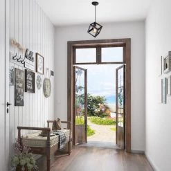 Modern Hot Sale LNC Matt Black Cubic Pendant