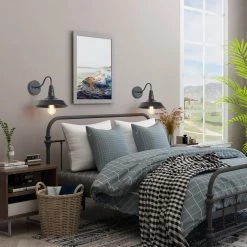 LNC Industrial Black Sconce - 2 Pack Hot Sale