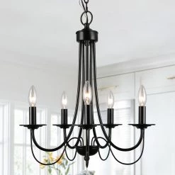 Modern LNC Simple Metal Chandelier - 5 Lights