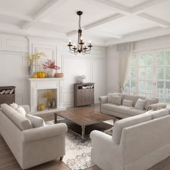 Modern LNC Simple Metal Chandelier - 5 Lights