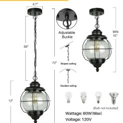 Lighting LNC Orb Cage Pendant Light 13 Lighting LNC Orb Cage Pendant Light
