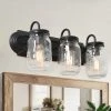 LNC Linear Mason Jar Sconce - 3 Lights-Clearance 2 LNC Linear Mason Jar Sconce - 3 Lights-Clearance