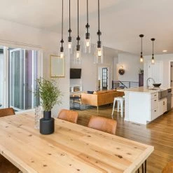 Hot Sale LNC Linear Glass Shade Chandelier - 5 Lights