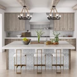 Google LNC Rope Wagon Wheel With Glass Shade Chandeliers - 6 Lights Hot Sale