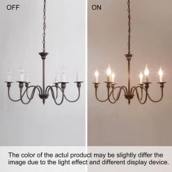 Modern LNC Simple Brown Metal Chandelier - 6 Lights Hot Sale