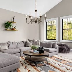 Modern LNC Simple Brown Metal Chandelier - 6 Lights Hot Sale