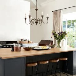 Modern LNC Simple Brown Metal Chandelier - 6 Lights Hot Sale