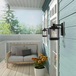 LNC Sanded Black Sconce