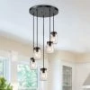 Modern LNC Spiral Mason Jar Flush Mount - 5 Lights Hot Sale 1 Modern LNC Spiral Mason Jar Flush Mount - 5 Lights Hot Sale