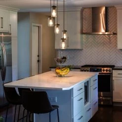 Modern LNC Spiral Mason Jar Flush Mount - 5 Lights Hot Sale