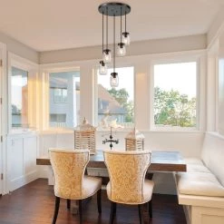 Modern LNC Spiral Mason Jar Flush Mount - 5 Lights Hot Sale