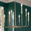 Modern LNC Simple Champagne Metal Chandelier - 8 Lights 1 Modern LNC Simple Champagne Metal Chandelier - 8 Lights