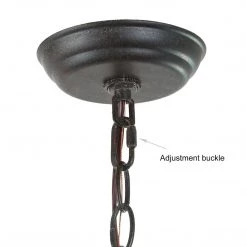 Lighting LNC Simple Metal Black Chandelier - 8 Lights-Open Box