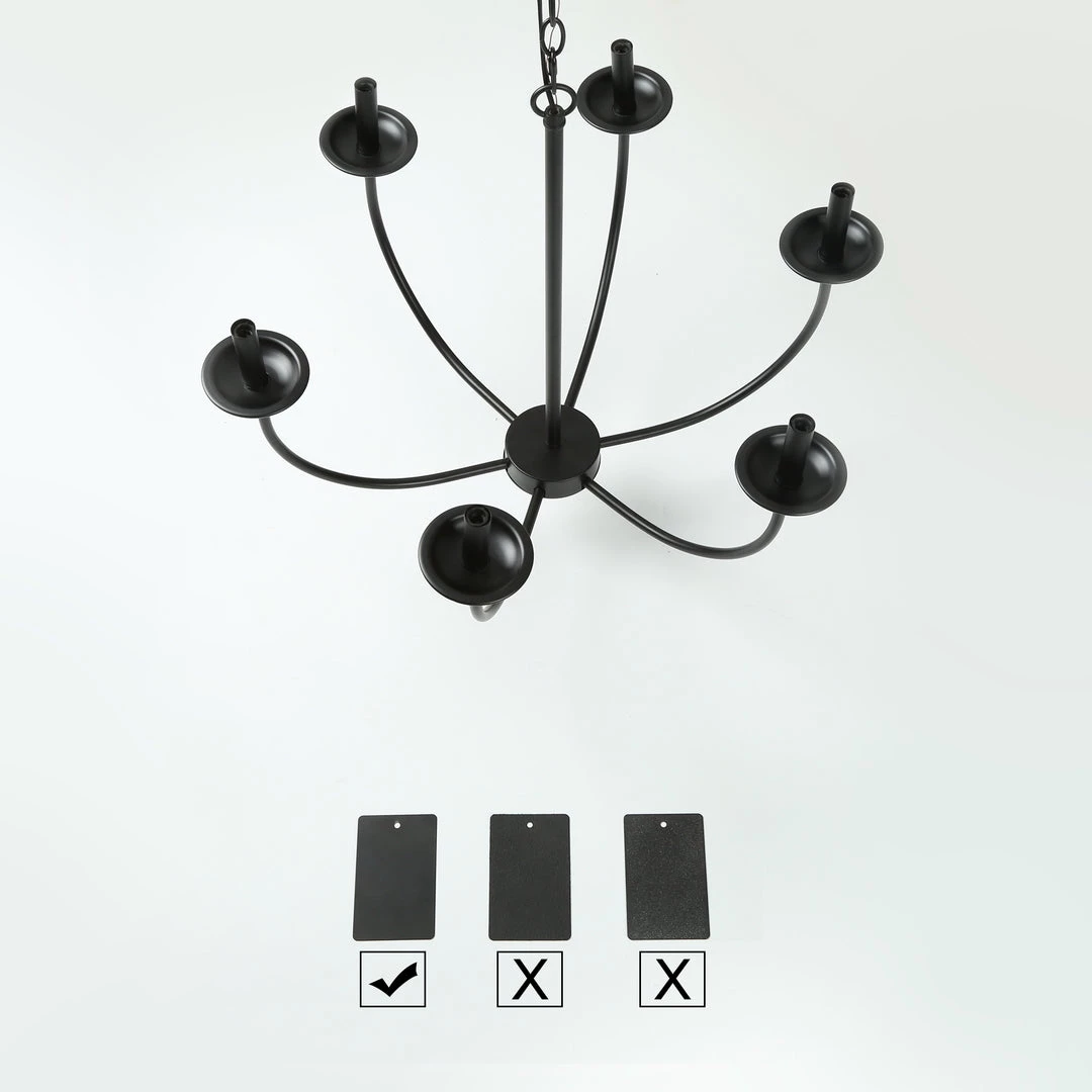 LNC Metal Black Chandelier - 6 Lights Hot Sale 15 LNC Metal Black Chandelier - 6 Lights Hot Sale