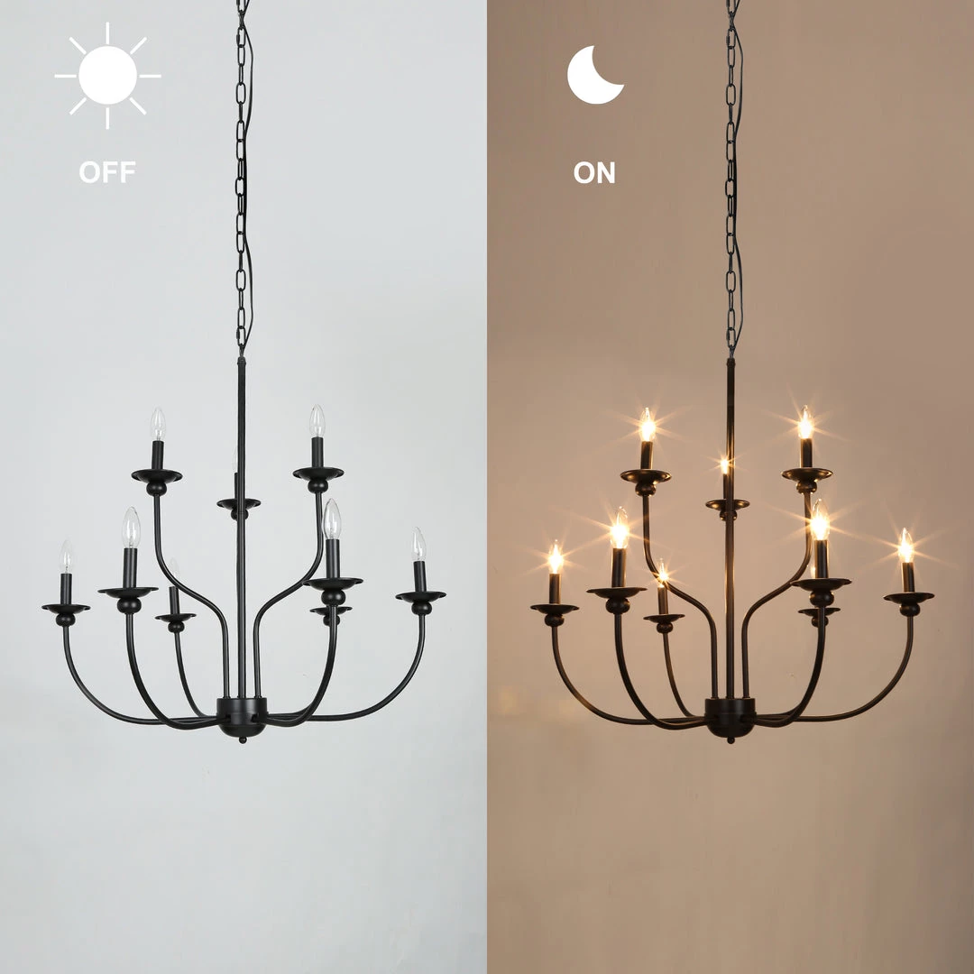 Modern LNC French Country Metal Chandelier - 9 Lights Hot Sale 7 Modern LNC French Country Metal Chandelier - 9 Lights Hot Sale