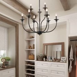 LNC Metal Chandelier - 9 Lights Open Box Lighting