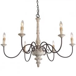 Lighting LNC Weathered Anchor Chandelier - 6 Lights-Open Box