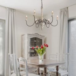 Lighting LNC Weathered Anchor Chandelier - 6 Lights-Open Box