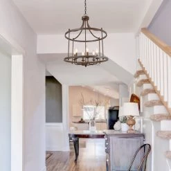 Lighting LNC Drum Wireframe Chandeliers - 6 Lights-Open Box