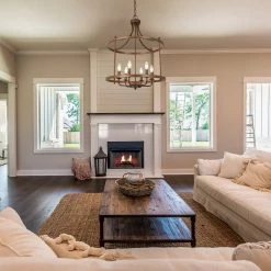 Lighting LNC Drum Wireframe Chandeliers - 6 Lights-Open Box