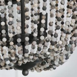 Lighting LNC Coastal Beaded Chandelier - 4 Lights-Clearance