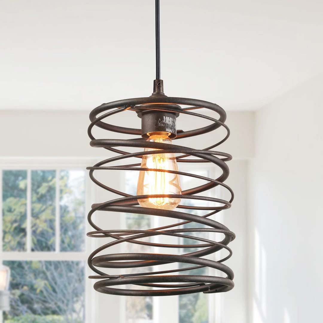 LNC Iron Spring Pendant Light-Clearance 18 LNC Iron Spring Pendant Light-Clearance