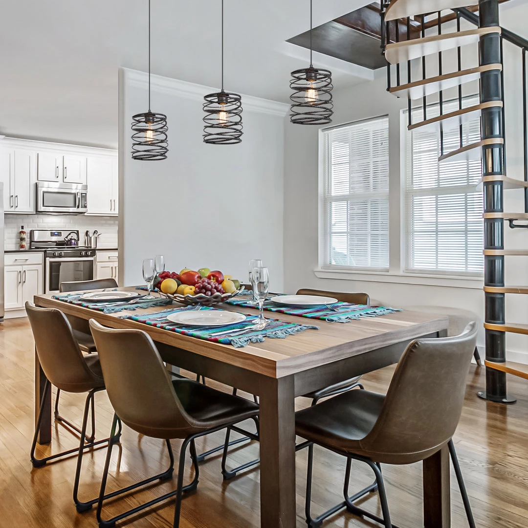 LNC Iron Spring Pendant Light-Clearance 6 LNC Iron Spring Pendant Light-Clearance