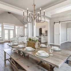 Hot Sale LNC Rustic Weathered Chandelier - 6 Lights 18 Hot Sale LNC Rustic Weathered Chandelier - 6 Lights