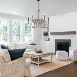 Hot Sale LNC Rustic Weathered Chandelier - 6 Lights 27 Hot Sale LNC Rustic Weathered Chandelier - 6 Lights