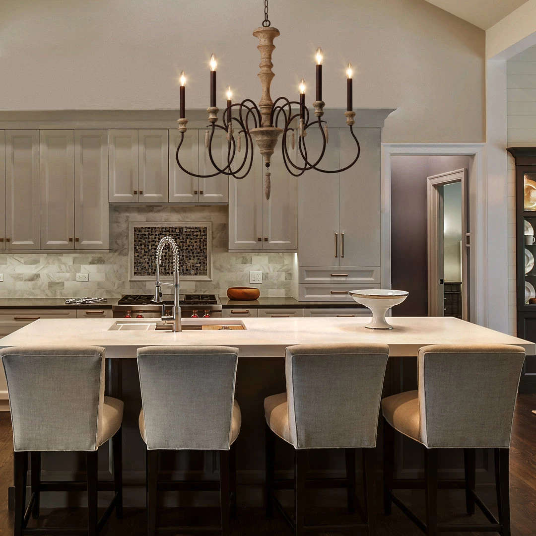 Hot Sale LNC Rustic Weathered Chandelier - 6 Lights 8 Hot Sale LNC Rustic Weathered Chandelier - 6 Lights