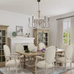 Hot Sale LNC Rustic Weathered Chandelier - 6 Lights 28 Hot Sale LNC Rustic Weathered Chandelier - 6 Lights