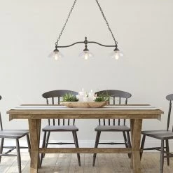 LNC Linear Half Dome Shade Chandelier-Open Box Lighting