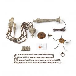 Hot Sale LNC Rustic Weathered Chandelier - 5 Lights