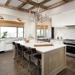 Lighting LNC Rustic Weathered Chandelier - 5 Lights-Open Box