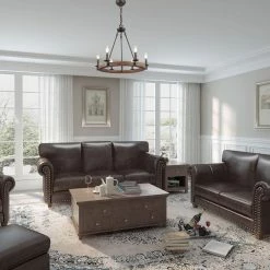 LNC Modern Wagon Wheel Chandeliers - 6 Lights