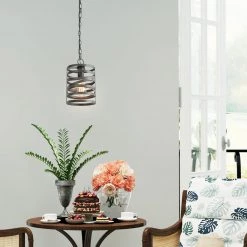 LNC Iron Cage Pendant-Clearance Lighting