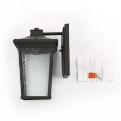 LNC Seeded Glass Lantern Wall Sconce - Small Lighting