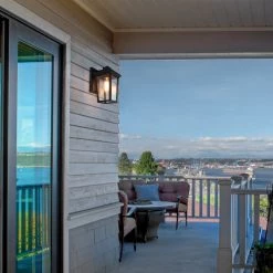 LNC Seeded Glass Lantern Wall Sconce - Small Lighting