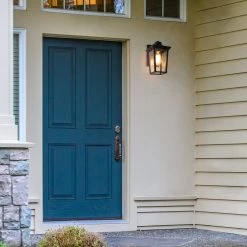 LNC Seeded Glass Lantern Wall Sconce - Small Lighting