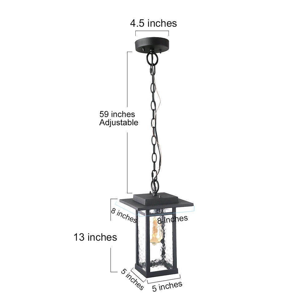 LNC HOME Textured Glass Pendant Light 5 LNC HOME Textured Glass Pendant Light