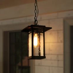 LNC HOME Textured Glass Pendant Light
