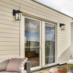 Hot Sale LNC Black Modern Seeded Glass Outdoor Wall Light 17 Hot Sale LNC Black Modern Seeded Glass Outdoor Wall Light