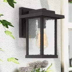 LNC Textured Glass Cubic Sconce