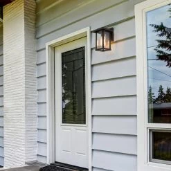 LNC Textured Glass Cubic Sconce