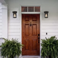 LNC Textured Glass Cubic Sconce