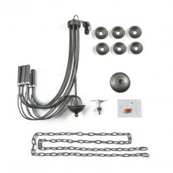 LNC Slim Metal Chandelier - 6 Lights-Clearance Lighting