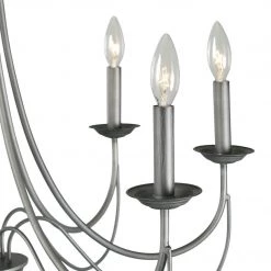 LNC Slim Metal Chandelier - 6 Lights-Clearance Lighting